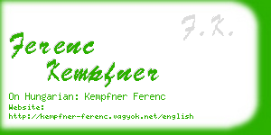 ferenc kempfner business card